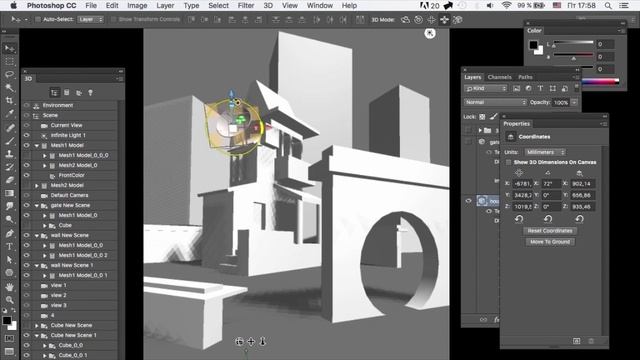 Photoshop 3D + google sketchup часть 6 Совмещение смотреть онлайн