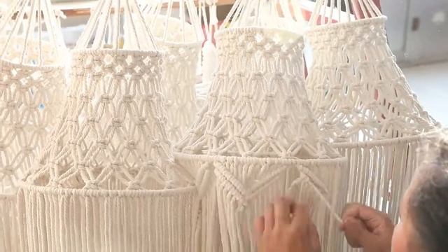 плетеный абажур из макраме, вайлдбериз:  95239603, озон: 687170253