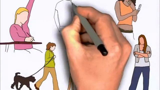 hand sketch female characters SVG смотреть онлайн