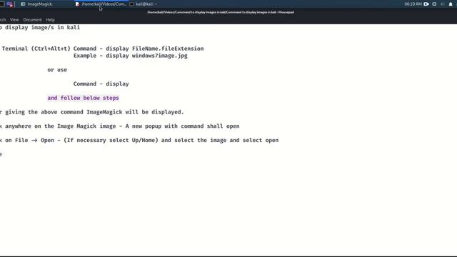Command to display images in Kali - ImageMagick смотреть онлайн