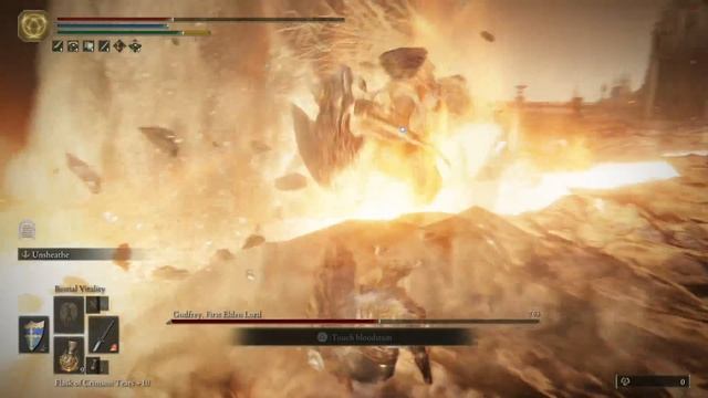 Elden Ring - Godfrey, the First Elden Lord Boss Fight смотреть онлайн