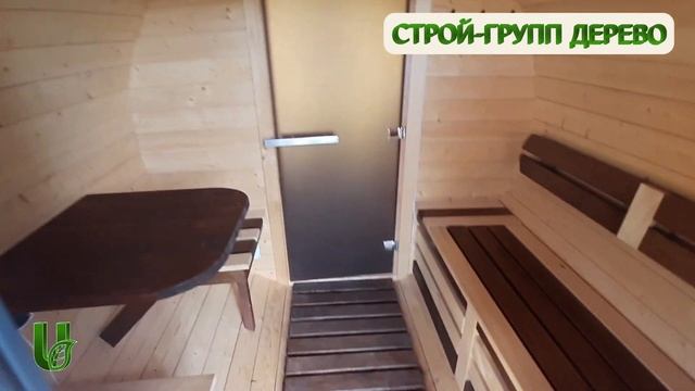 Баня-бочка 4м панорама под ключ от производителя в Москве и Московской области.Строй-Групп Дерево смотреть онлайн