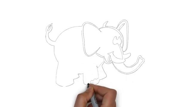 как нарисовать слона, how to draw an elephant смотреть онлайн