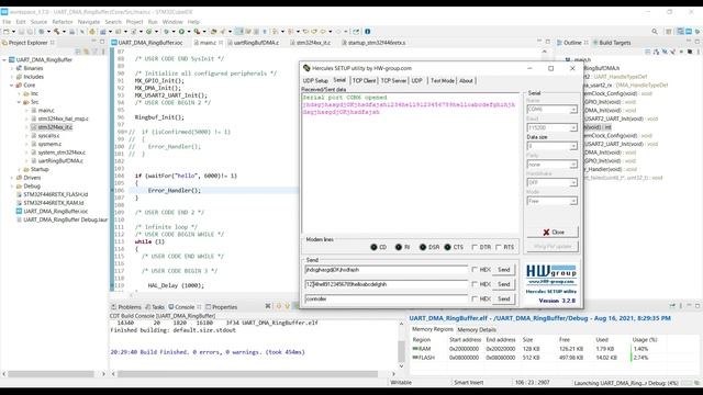 STM32 UART Ring Buffer using DMA and IDLE Line смотреть онлайн