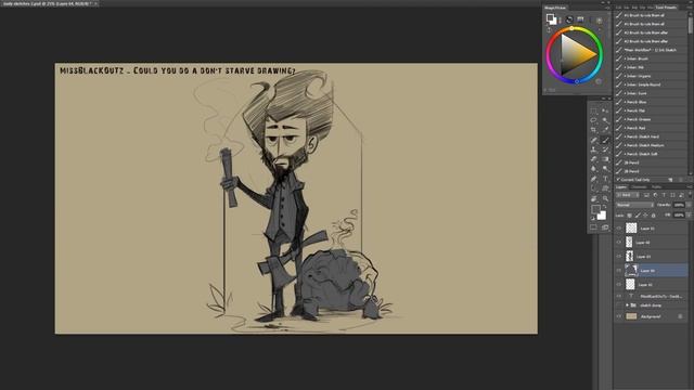 Daily Sketch #36 (MissBLacKOuTz - Could you do a don't starve drawing?) смотреть онлайн