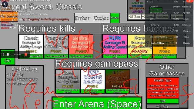 Roblox Sword Battles Script смотреть онлайн