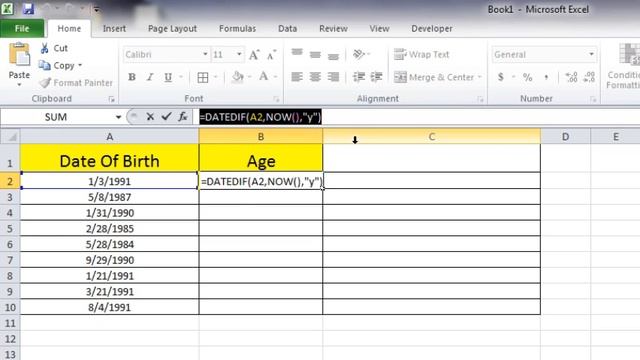 How To Convert Date of Birth Into Age Quickly In Excel смотреть онлайн