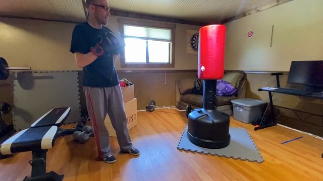 Standing Punching Bag Review (Century Wavemaster) Home Gym Setup