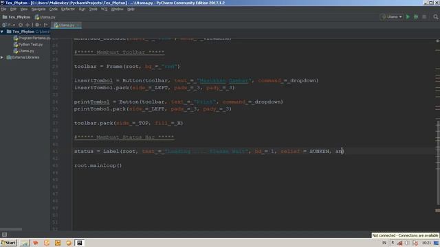 Tutorial Tkinter Pada Python #9 Membuat Status Bar смотреть онлайн