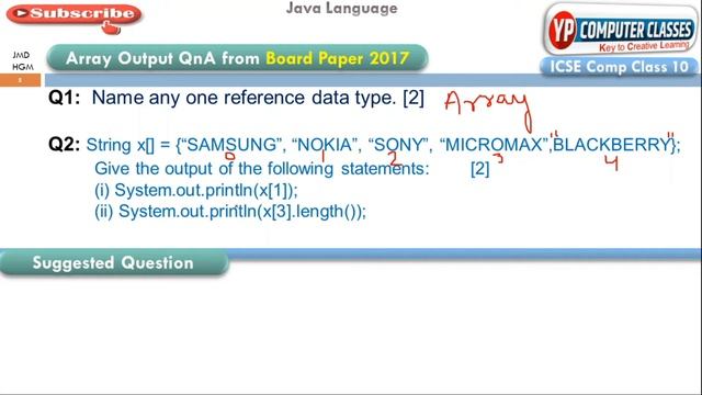 Lecture 1 - Array Output Questions in Java ICSE Class 10 from Board Papers 2015 to 2019 | #array смотреть онлайн