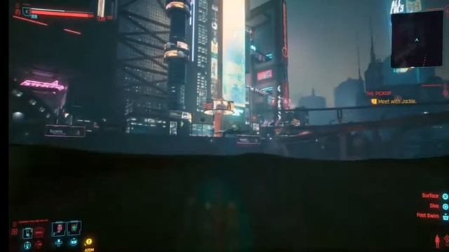 Cyberpunk 2077 - How to swim - underwater swimming - what it looks like смотреть онлайн