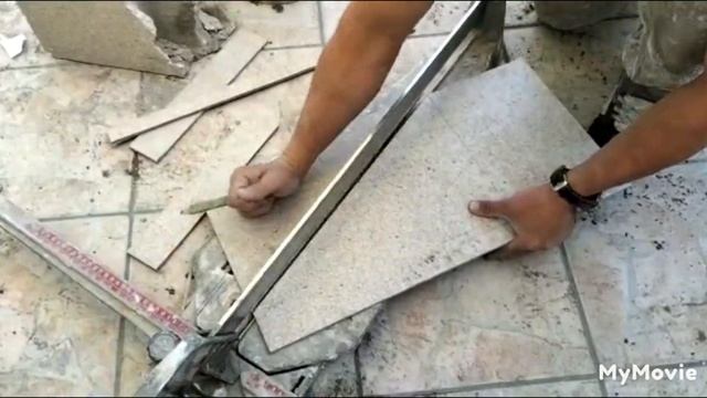 How to Measure a Diagonal Tile Without a Tape Measure and Cut It Perfectly смотреть онлайн