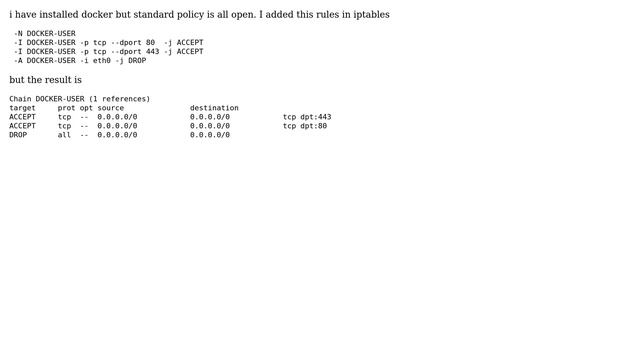 DevOps & SysAdmins: Why docker is not working with this config in iptables? смотреть онлайн