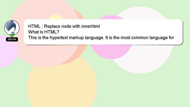 HTML : Replace node with innerhtml смотреть онлайн