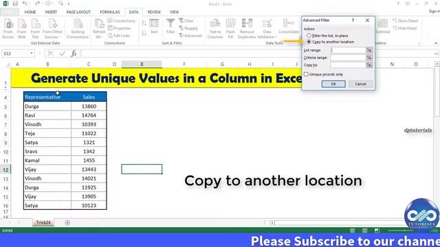 Excel Tricks : Generate Unique Values in a Column In Excel || Excel Tutoring || dptutorials смотреть онлайн