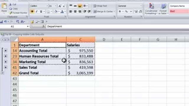 Use the Visible Cells Command to Copy Excel Subtotal Results смотреть онлайн