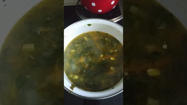 летний обед, можно кушать , горячим и холодным,щавелевый суп.
