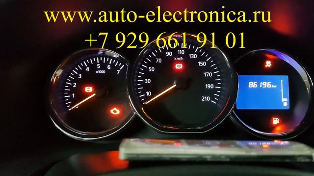 Скрутить пробег Рено Логан 2 2015г.в., без снятия приборной панели, блока АБС, через обд 2 смотреть онлайн