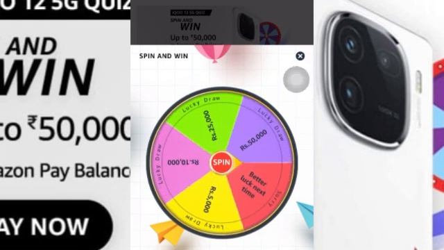 Amazon iQOO 12 5G Spin And Win Quiz Answer Today | Amazon iQOO 12 5G Quiz Answer Today | #quizgame смотреть онлайн