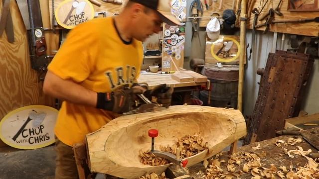 From LOG To BOWL With HAND TOOLS - ASMR