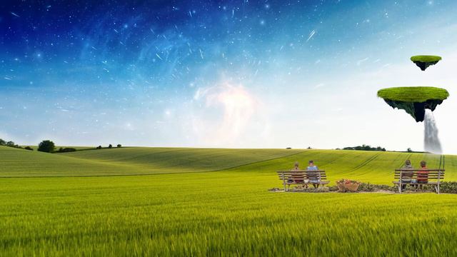 Арт футаж поле зелень космос люди магия. Art footage field greens space people magic. смотреть онлайн