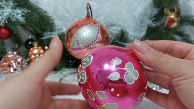 Обзор советских ёлочных игрушек шары с фосфорным рисунком. Шар 5 с рыбами и Шар Х с цветами. смотреть онлайн