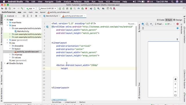 Scrollview in Android Studio Kotlin Tutorial 45 - Urdu/Hindi | Muhammad Waqas смотреть онлайн