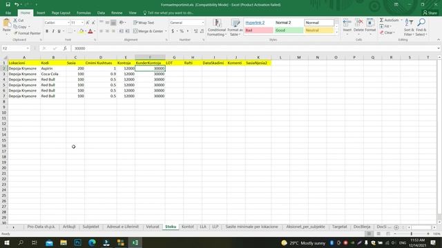 33. Forma e importimit Excel e stoqeve, llogarive të arkëtueshme dhe të pagueshme смотреть онлайн