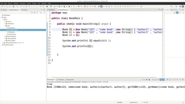java hashCode() | toString() |equals() Object class methods - جافا смотреть онлайн