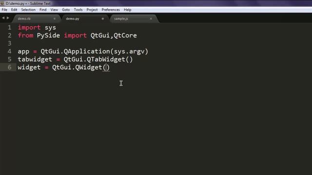 PySide Tab Widget QTabWidget смотреть онлайн