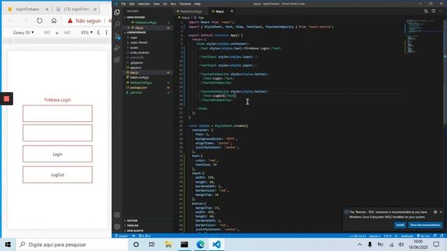 Curso React Native Aula 5- Login firebase EMAIL E SENHA смотреть онлайн