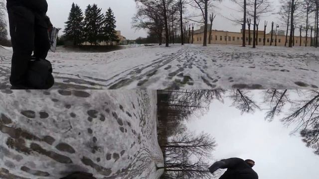 Видео 360, моноколесо ninebot Z10 по горкам в ледяной каше. Парк Победы Санкт-Петербург.02.02.2020г смотреть онлайн