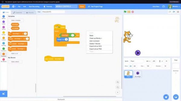 Creating Mobile Controls on Scratch