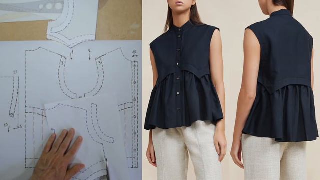 моделируем блузку modelado de blusa #курсыкройкиишитья #diseño. смотреть онлайн
