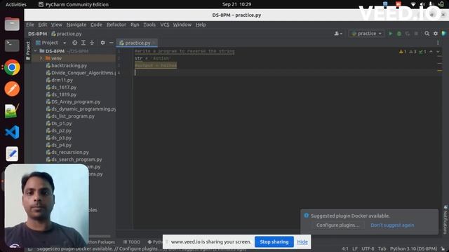 Python Reverse String program смотреть онлайн