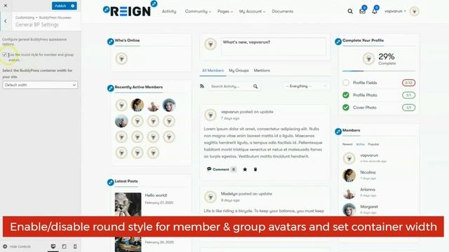 How to Set General BP Settings - Reign BuddyPress Theme - WordPress Community Theme смотреть онлайн