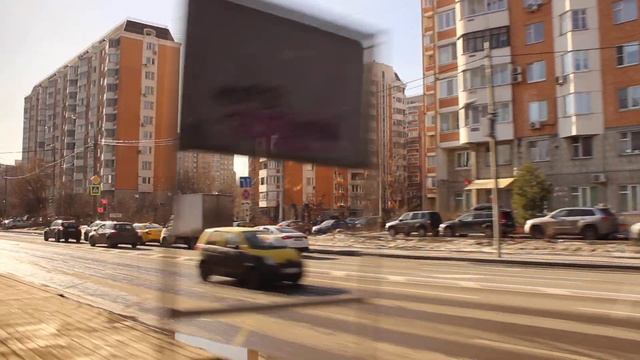 Весенний день в Лефортово и мчим на трамвае №46 по Госпитальному валу! смотреть онлайн