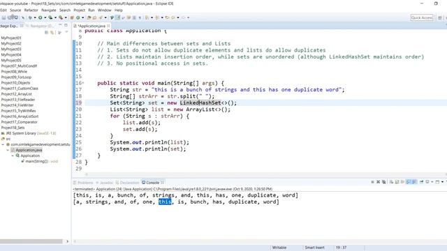 018 Java Programming - Sets and Lists смотреть онлайн