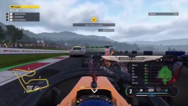 F1 2018 Game - Safety Car Glitch - Career Mode Austria