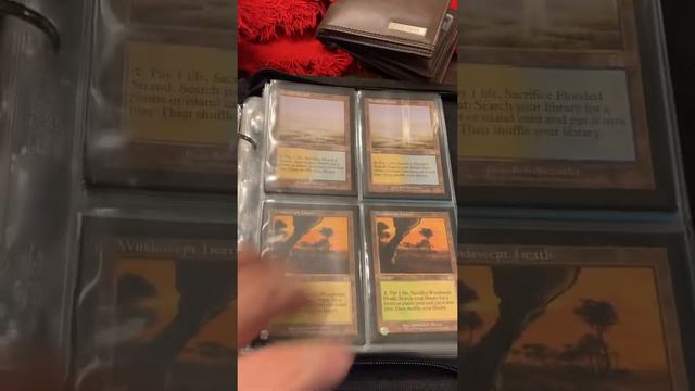 Prepping Magic The Gathering cards for sale, Onslaught Foil Fetchlands non-played condition + other смотреть онлайн