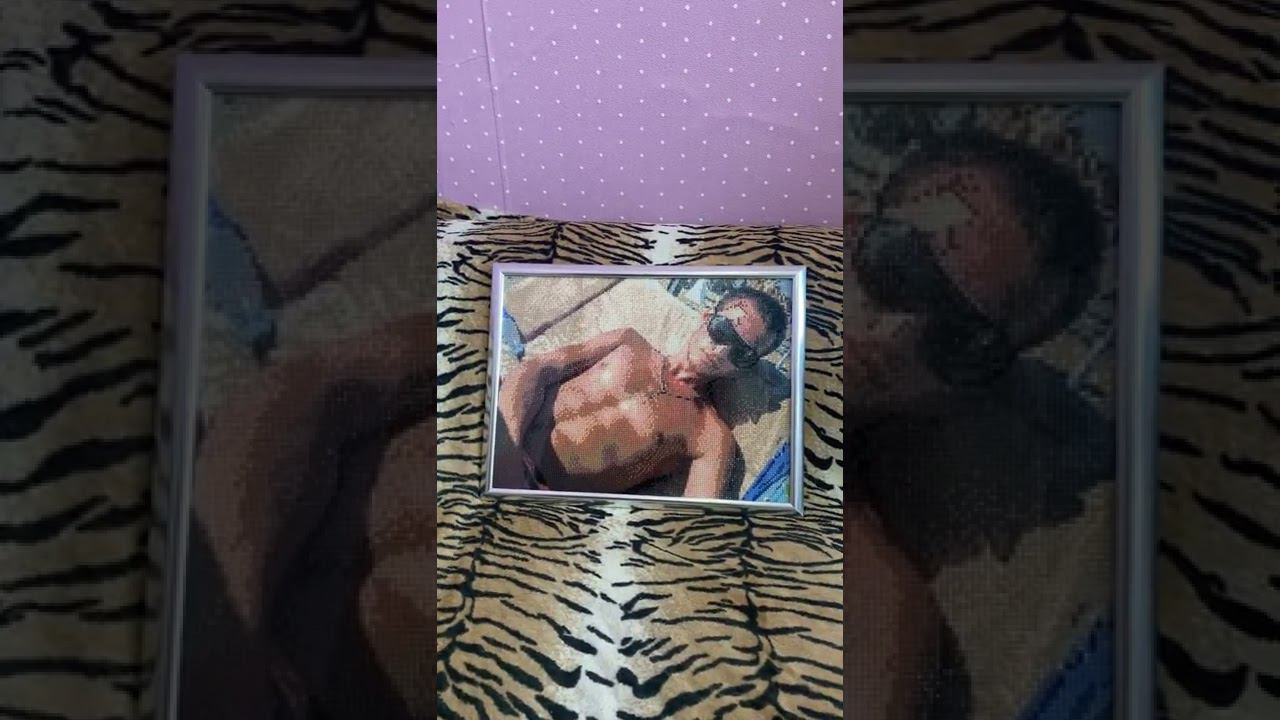 Алмазная вышивка. Сделала сыну на день рождения. смотреть онлайн