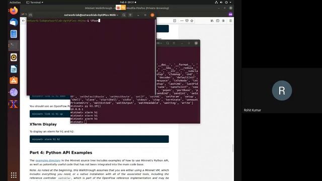 Basic Mininet Walkthrough (Link, Switch, Controller settings) смотреть онлайн