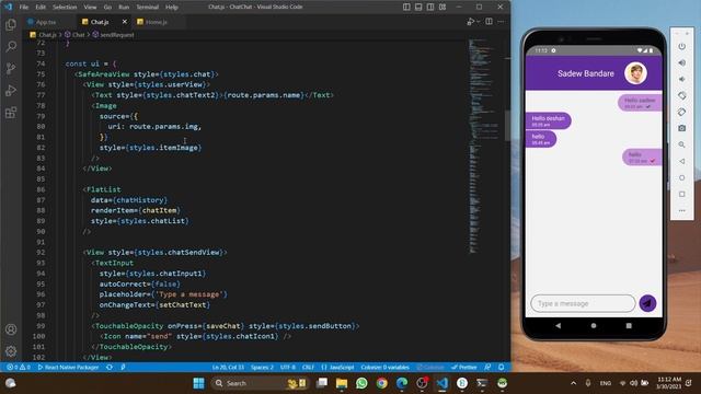 Chat Page Process | React Native Chat Application | Java Institute смотреть онлайн