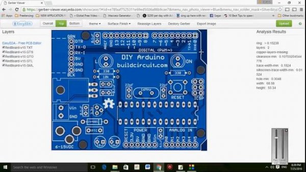 Testing EasyEDA's Gerber Viewer- www.buildcircuit.com