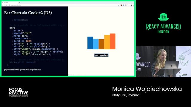 Hooked on D3: Create Animated Ch(art)s with D3 and React Hooks - Monica Wojciechowska смотреть онлайн