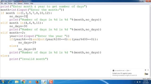 Find Number of Days of a specific month of any year смотреть онлайн
