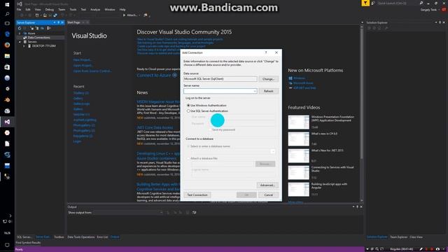 How-to: Create an SQL server db, connect to it in Visual Studio, fill with data смотреть онлайн