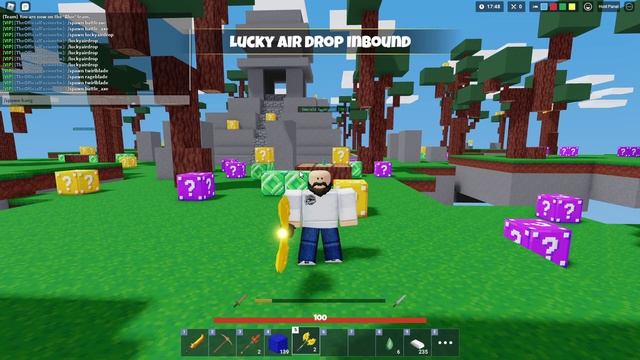 SECRET AIRDROP COMMANDS!! | Roblox Bedwars Lucky Block V3!! смотреть онлайн