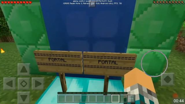 ✔КАК ПОПАСТЬ В ДРУГОЕ ИЗМЕРЕНИЕ В MINECRAFT PE 1.0.5.3 смотреть онлайн