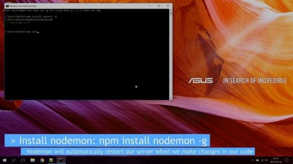 Node.js Tutorial - Install Node & Express and create your first application in 2 minutes